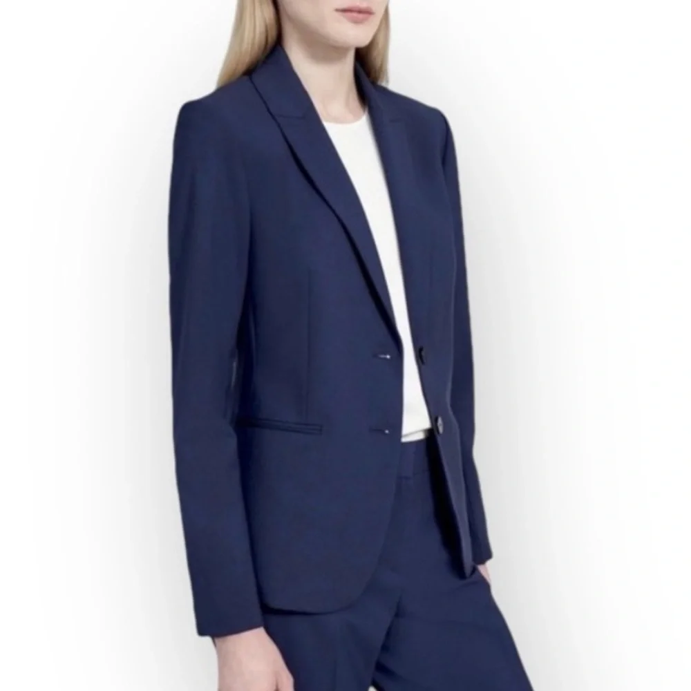 Theory Nichelle Broadway Navy Blue Blazer Suit Jacket 8 - Picture 2 of 14
